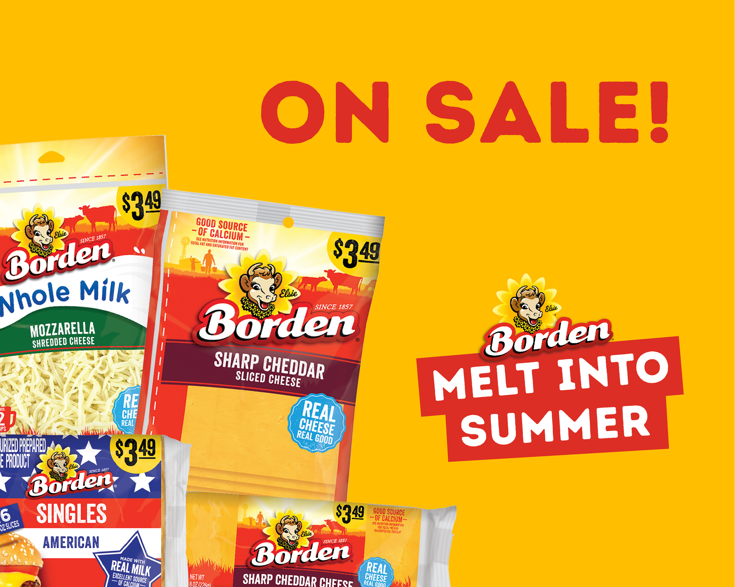 Borden cheese products on sale