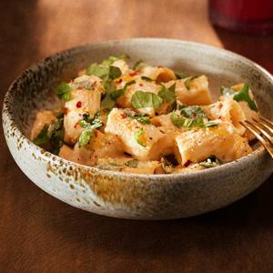 Al Bronzo® Mezzi Rigatoni Lemon Ricotta Pasta with Arugula - Barilla Al Bronzo® Mezzi Rigatoni Lemon Ricotta Pasta with Arugula - Barilla