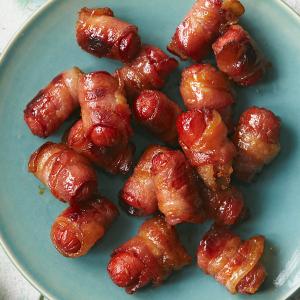 Bacon Wrapped Hot Dog Bites - kraftheinz Bacon Wrapped Hot Dog Bites - kraftheinz
