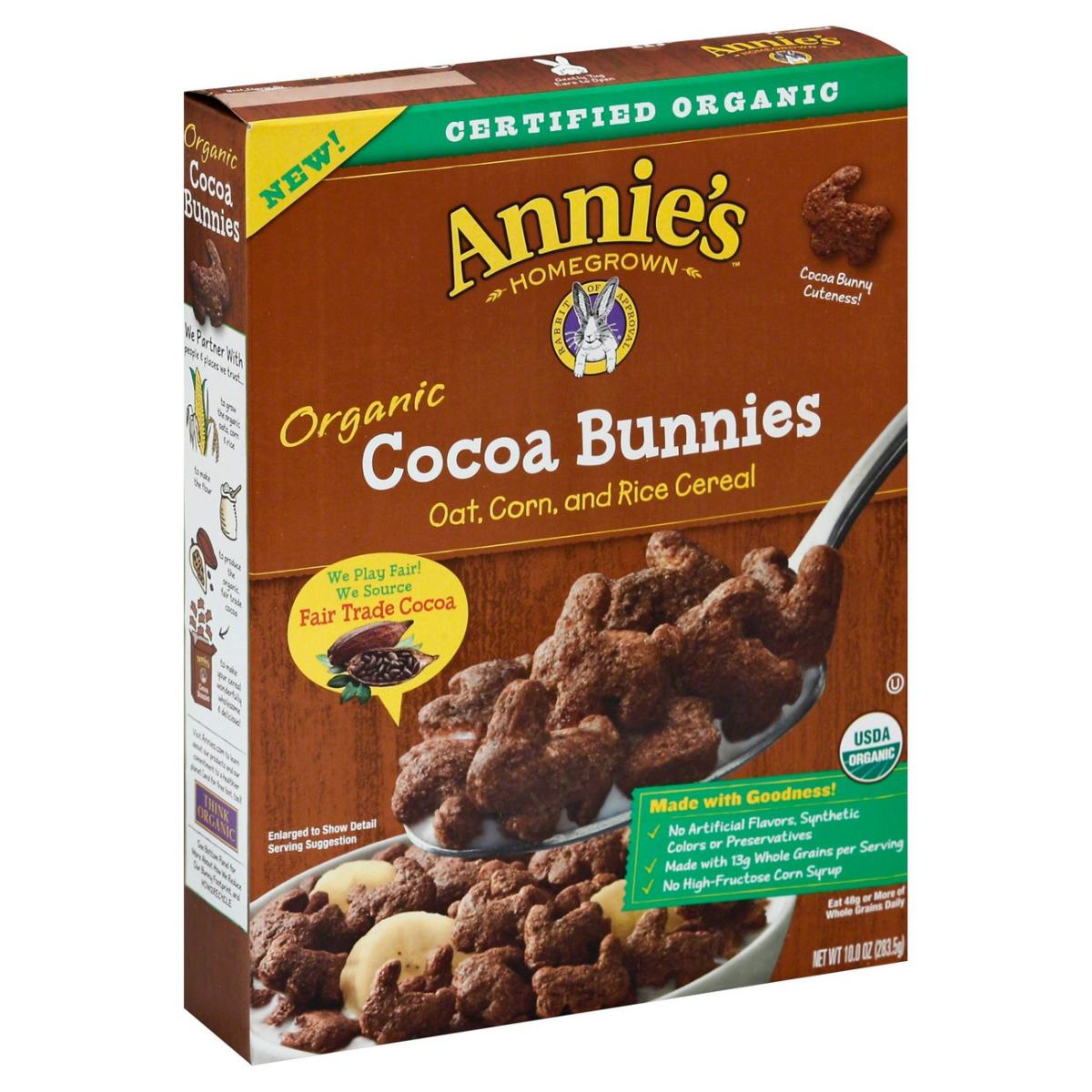 ORGANIC COCOA BUNNIES CHOCOLATE CEREAL