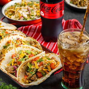 New mexico-style Slow Cooker Pulled pork-green Chile Tacos - Liberty Coke®