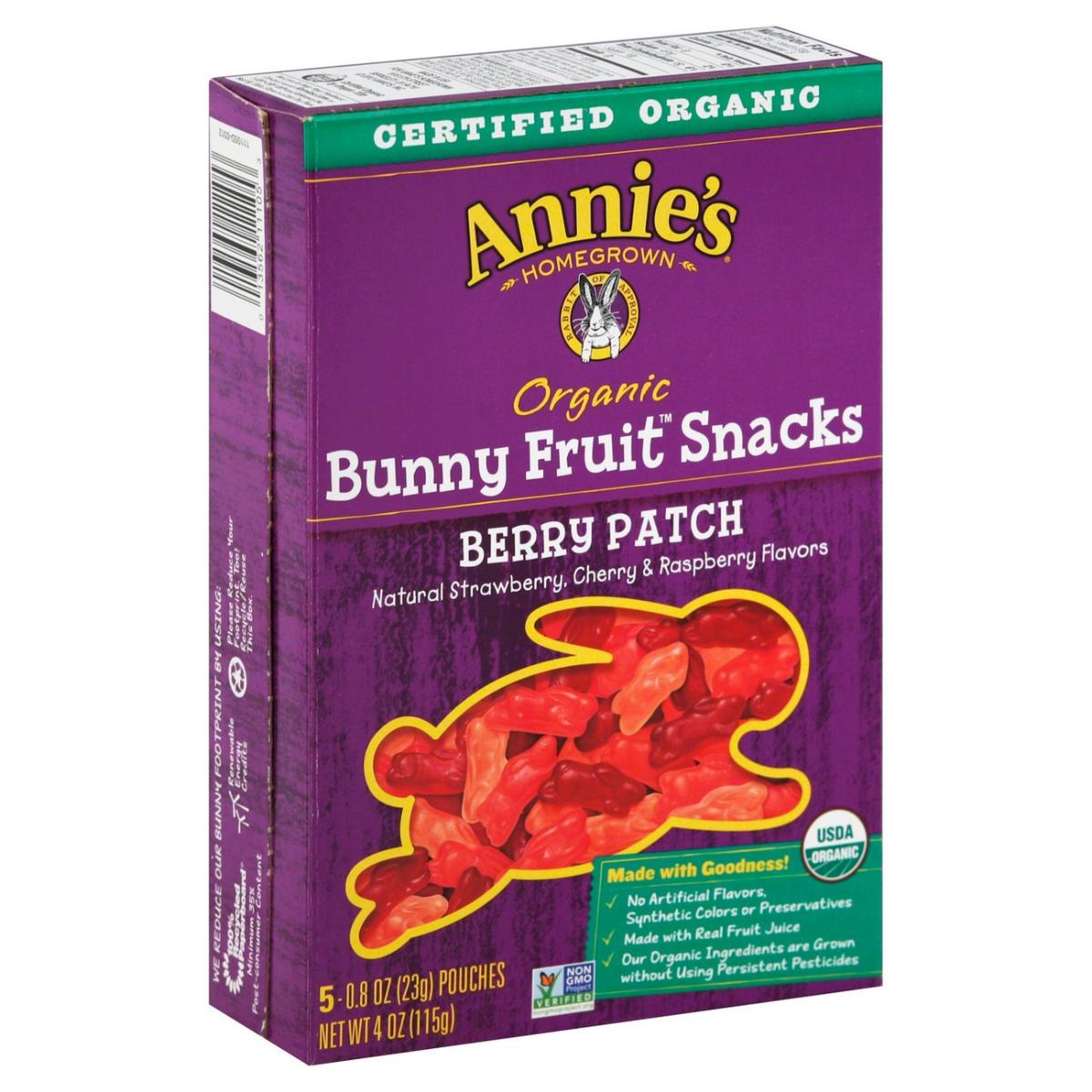 ORGANIC BUNNY FRUIT SNACK BERRY PATCH
