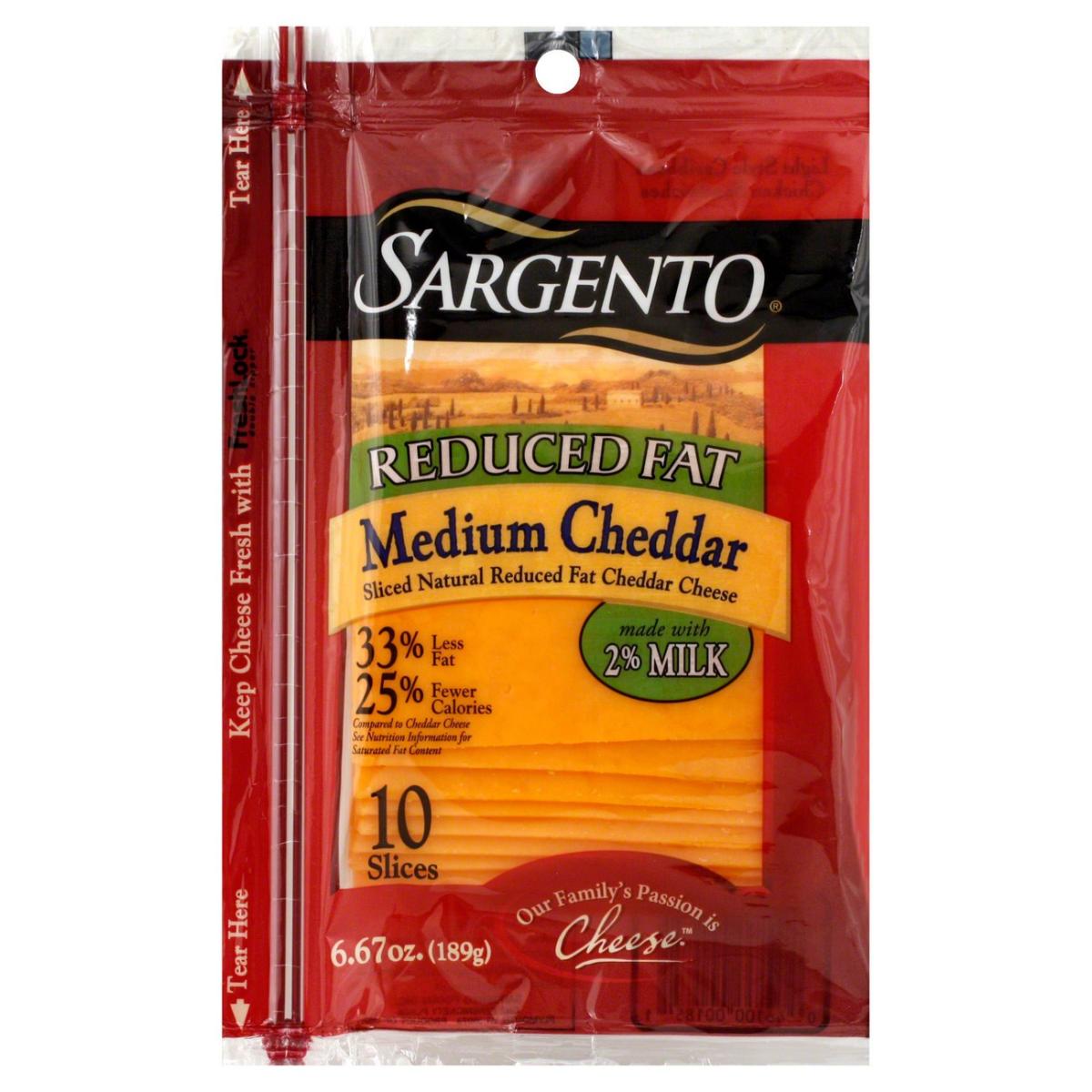 REDUCED FAT MED CHEDDAR SLICES