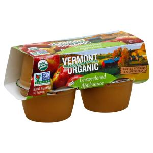 Vermont Village - Sauce Unsweetened Apple 4pk