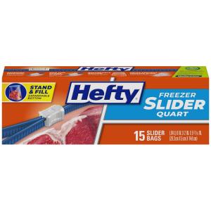 Hefty - Slider Bags Freezer Quart