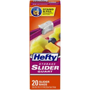 Hefty - Slider Bags Storage Quart