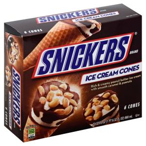 Snickers - Snicker Ice Cream Cone 6pk